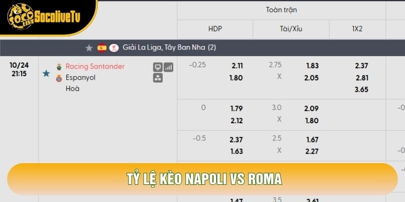 Tỷ lệ Racing Santander vs Espanyol